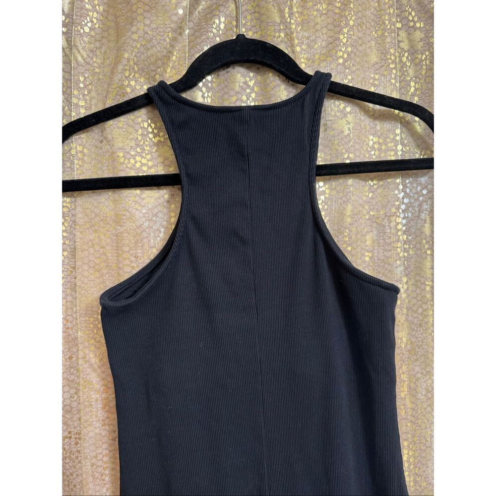 Old Navy Black Fitted High-Neck Rib-Knit Maxi Dress S/M - Picture 6 of 9